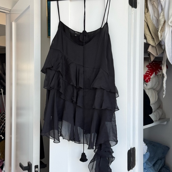 River Island Tops - River Island Black Layered Cami with Corsage, US 14